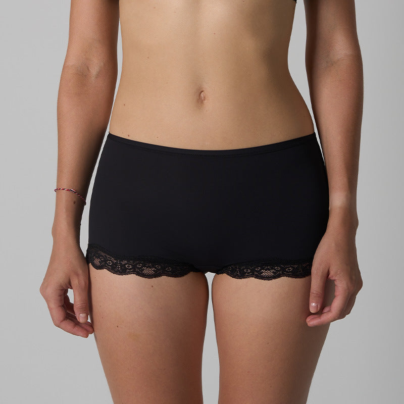 Lace Boy Short High Elastic Breathable Comfortable Skin-friendly
