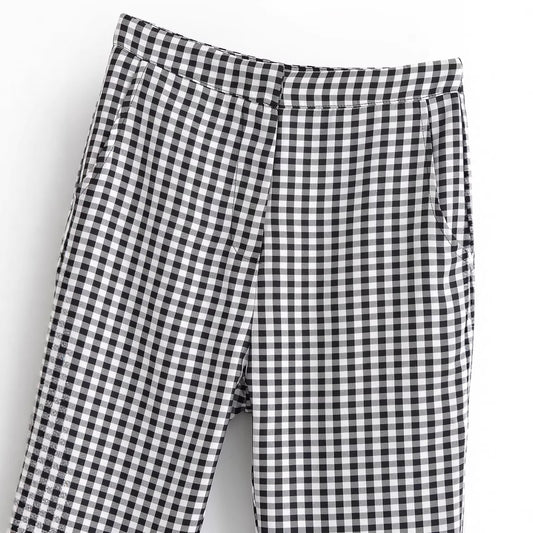 Casual Chic Plaid Pants for Women Everyday Wear