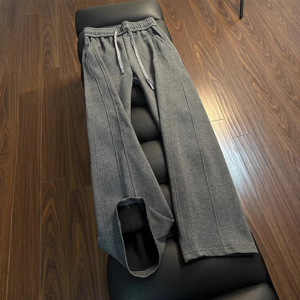 knife-cut hoodie pants for men