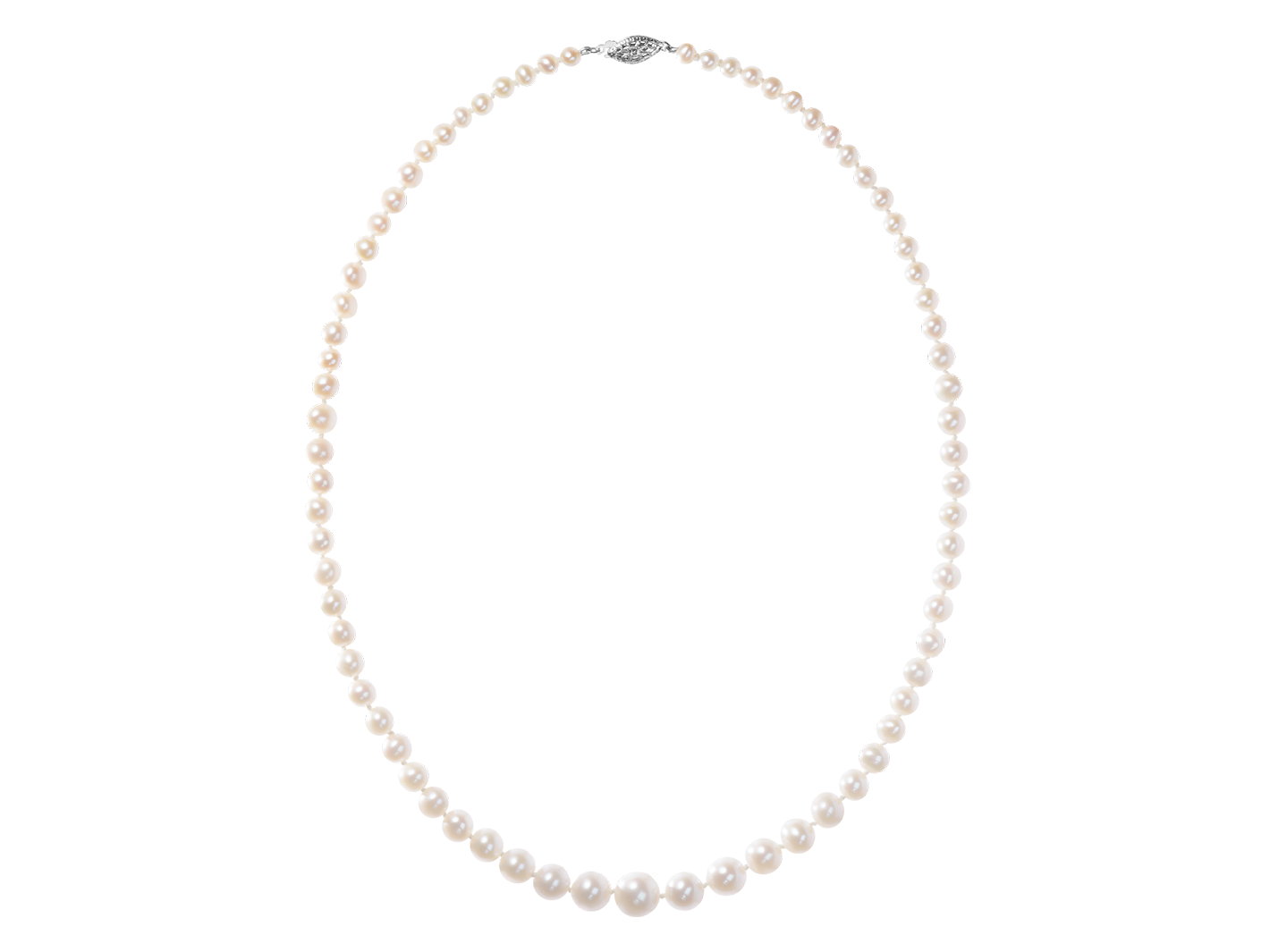Solenge - White Gradual Pearl necklace 3-9 mm