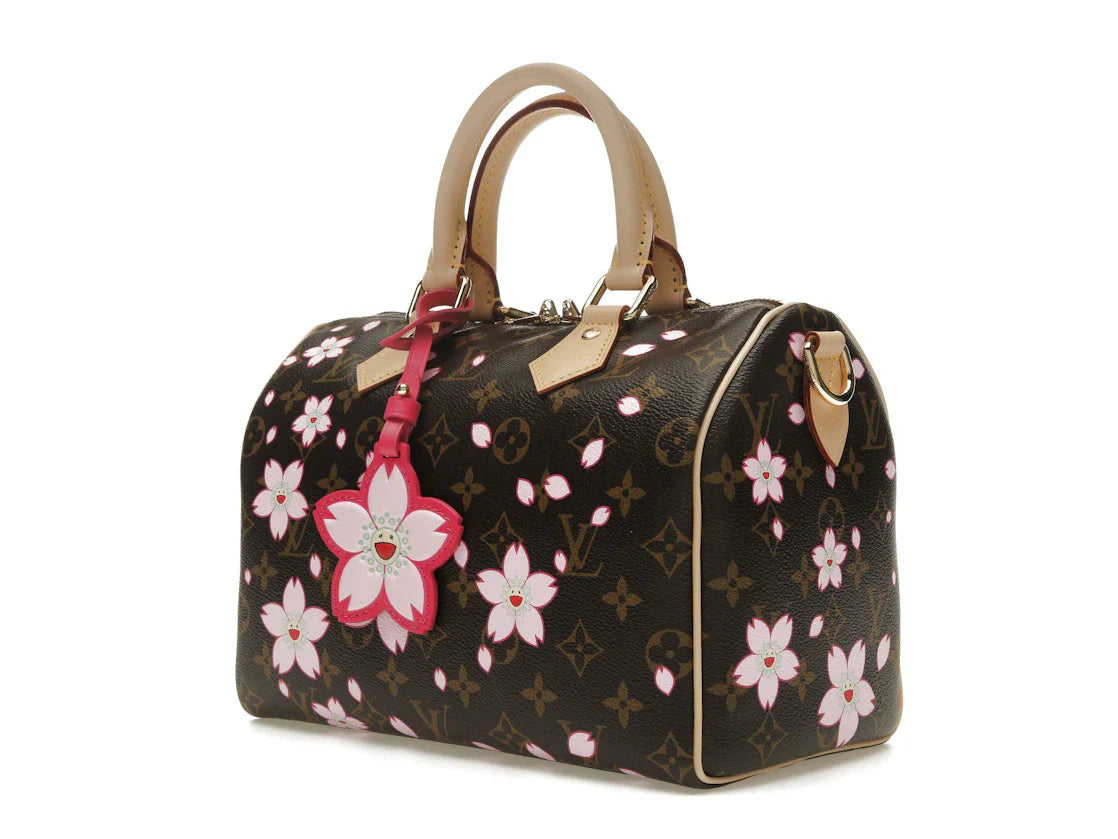 Louis Vuitton x Takashi Murakami Cherry Blossom Speedy Bandouliere 25 Sakura Brown