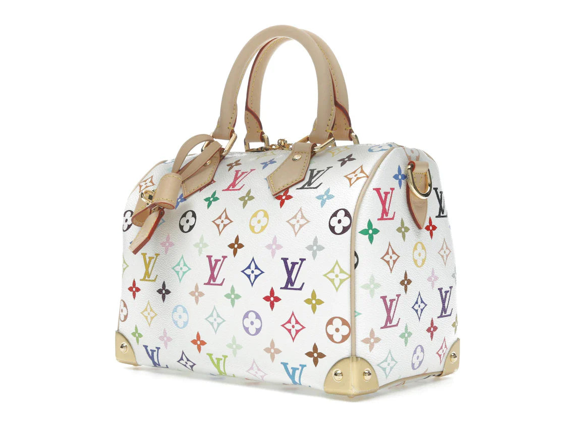 Louis Vuitton x Takashi Murakami Speedy Bandouliere 25 White Multicolored