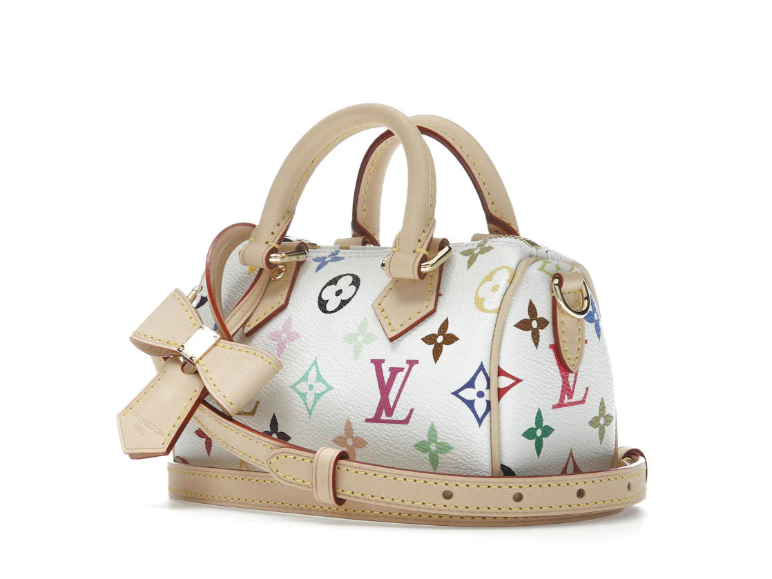 Louis Vuitton x Takashi Murakami Nano Speedy White Multicolored