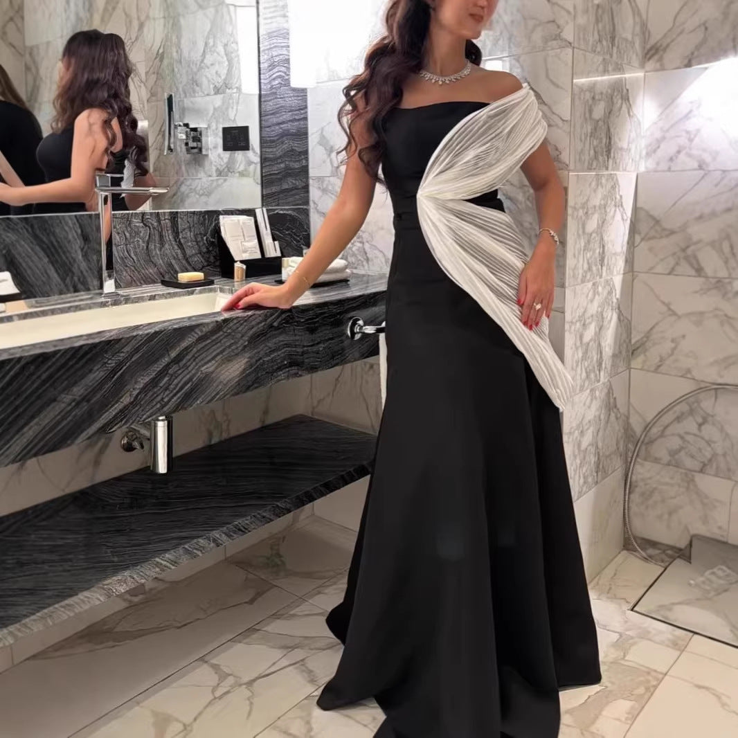 Sexy Flower Maxi Wrap Evening Dress Strapless Gown