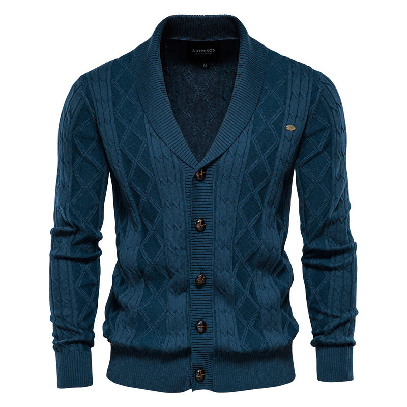 V-neck long sleeved woolen man