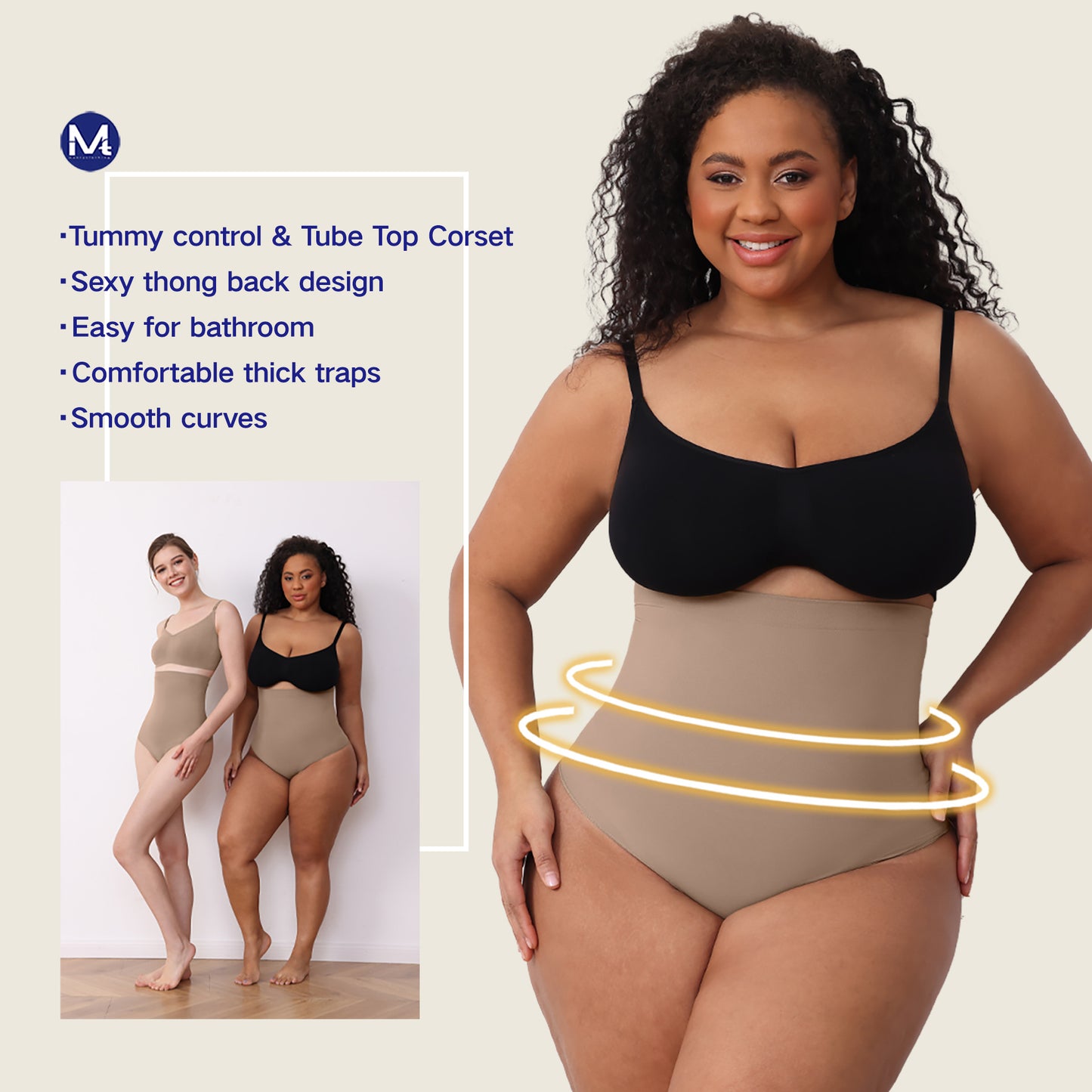 Women's Reduces Belly Postpartum Shaping Reinforced Plus Size Thong Butt-Lifting Panties Thin Style