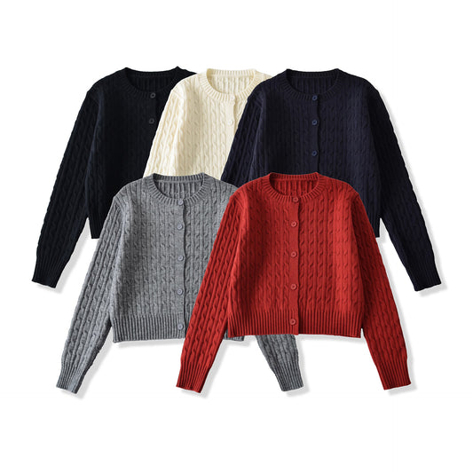 Short women's outerwear sweater