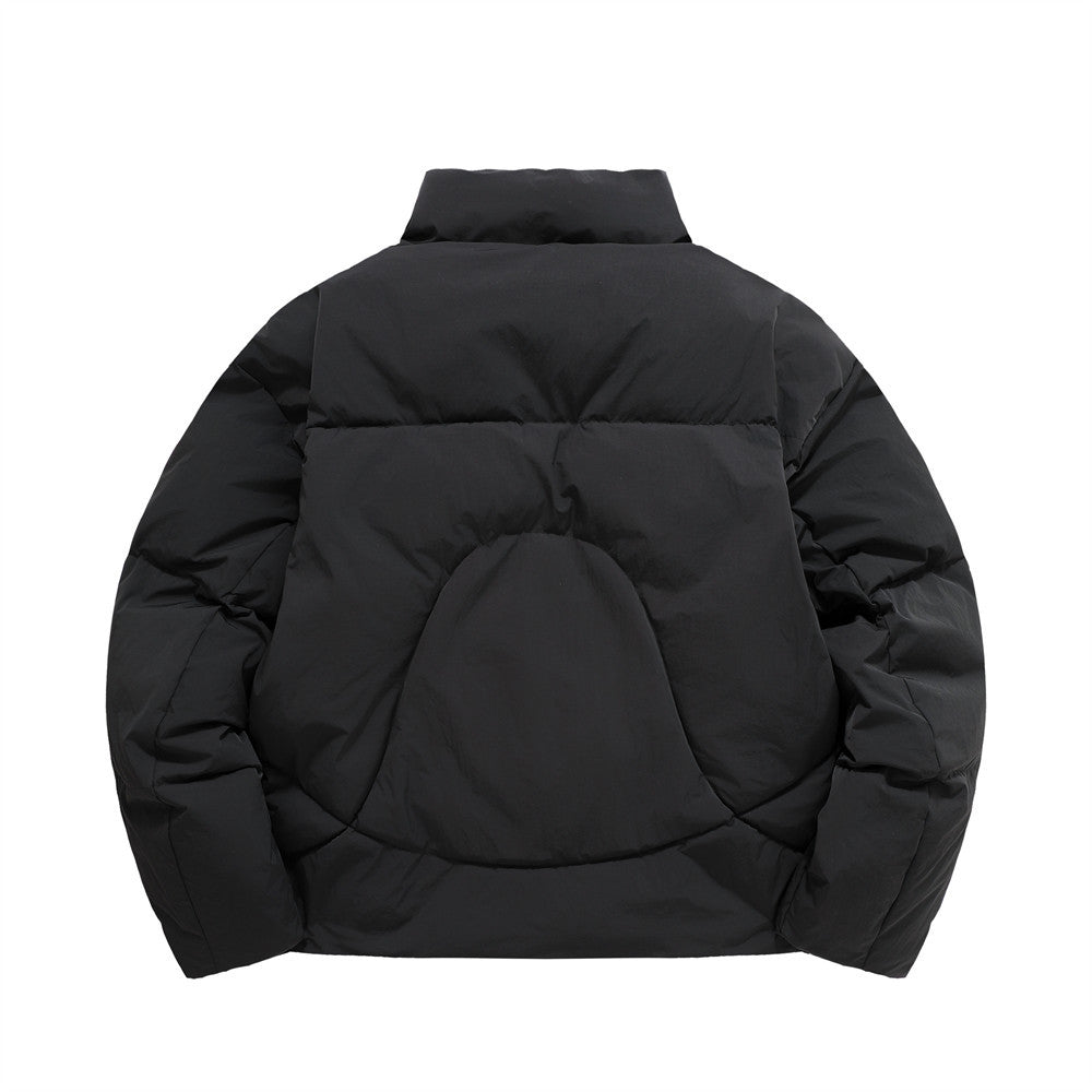 Thick semi high neck cotton jacket