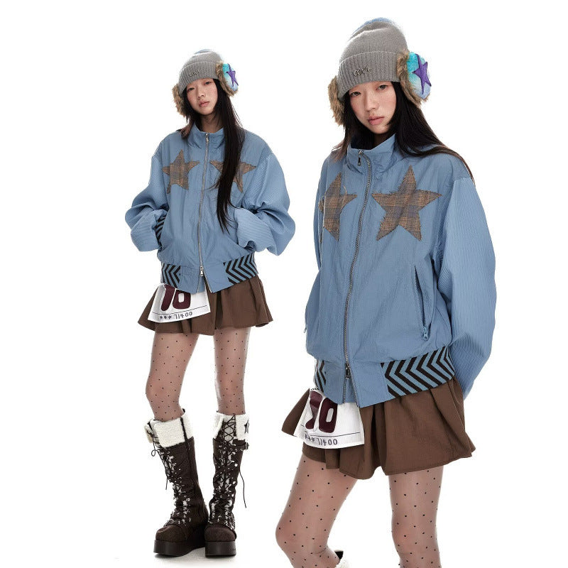 Retro Casual Jacket, Unisex Loose Couple's Workwear Coat, Trendy Youth Casual Outerwear