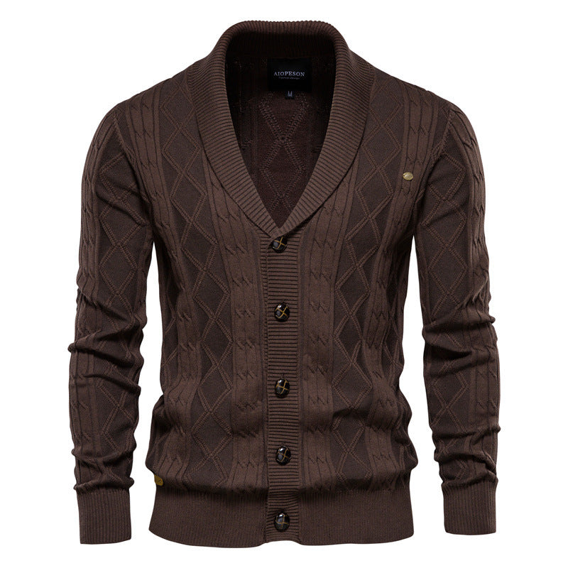 V-neck long sleeved woolen man