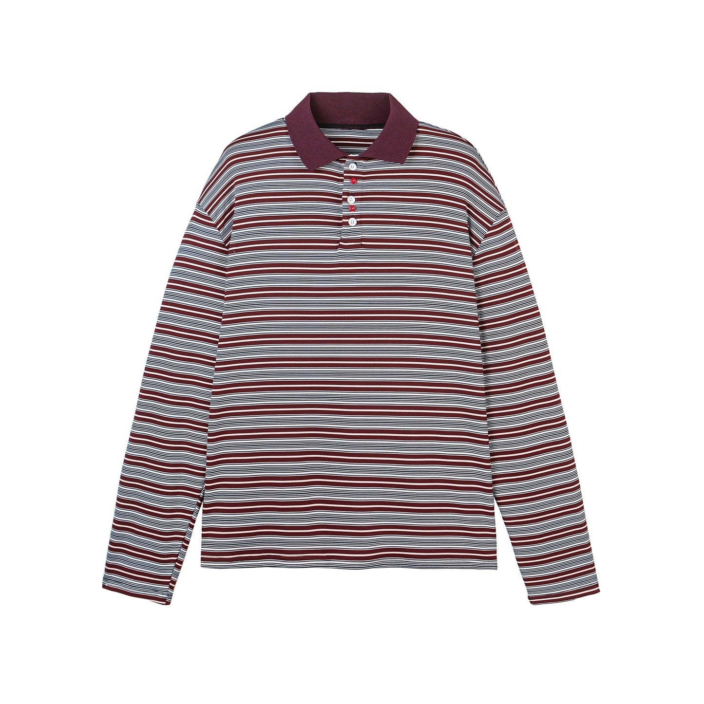 Long Sleeve  Button One Obvious Relaxed Fit Polo Collar