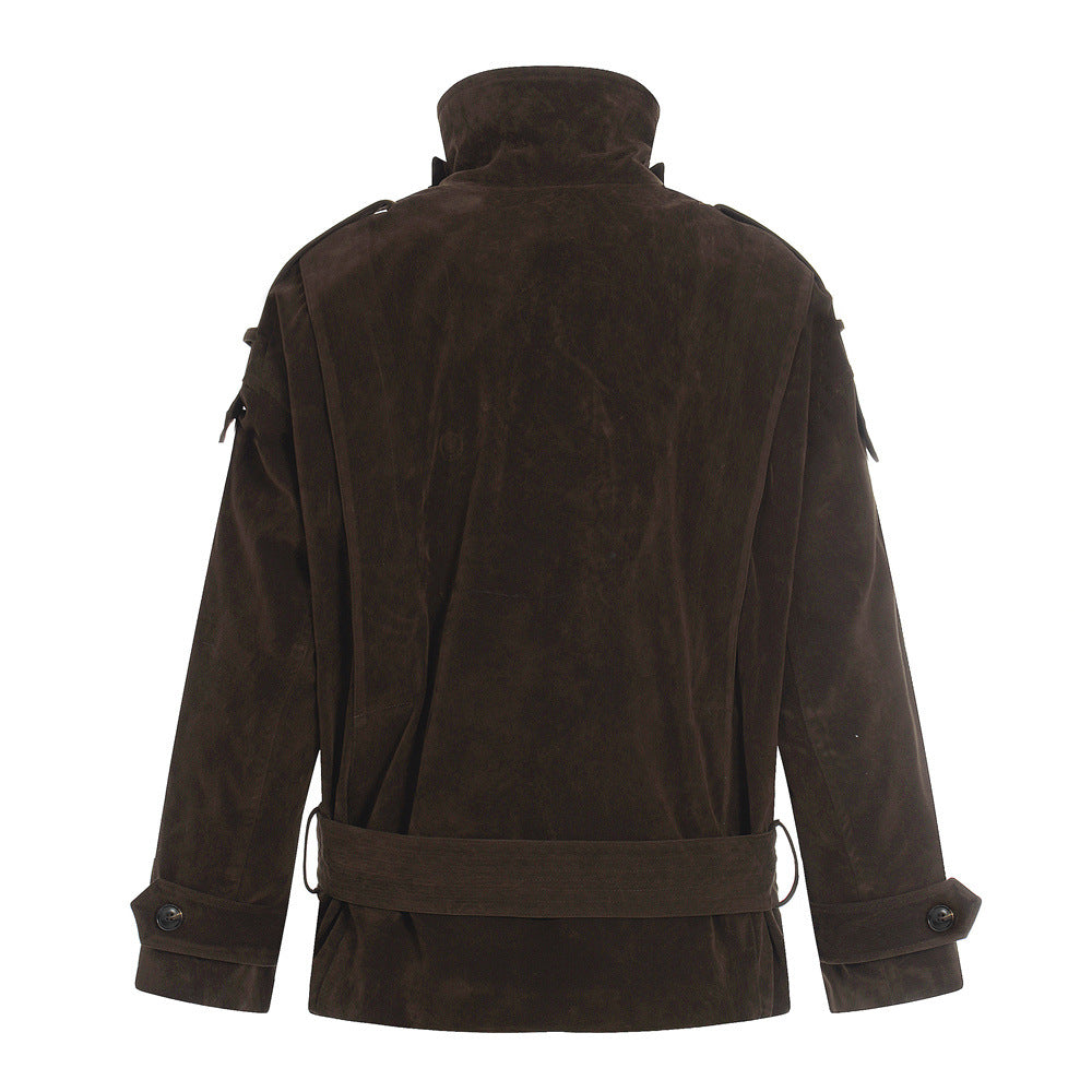 Style Men's Long Hooded Down Jacket, Patchwork Design, Loose Fit, Outerwear Coat