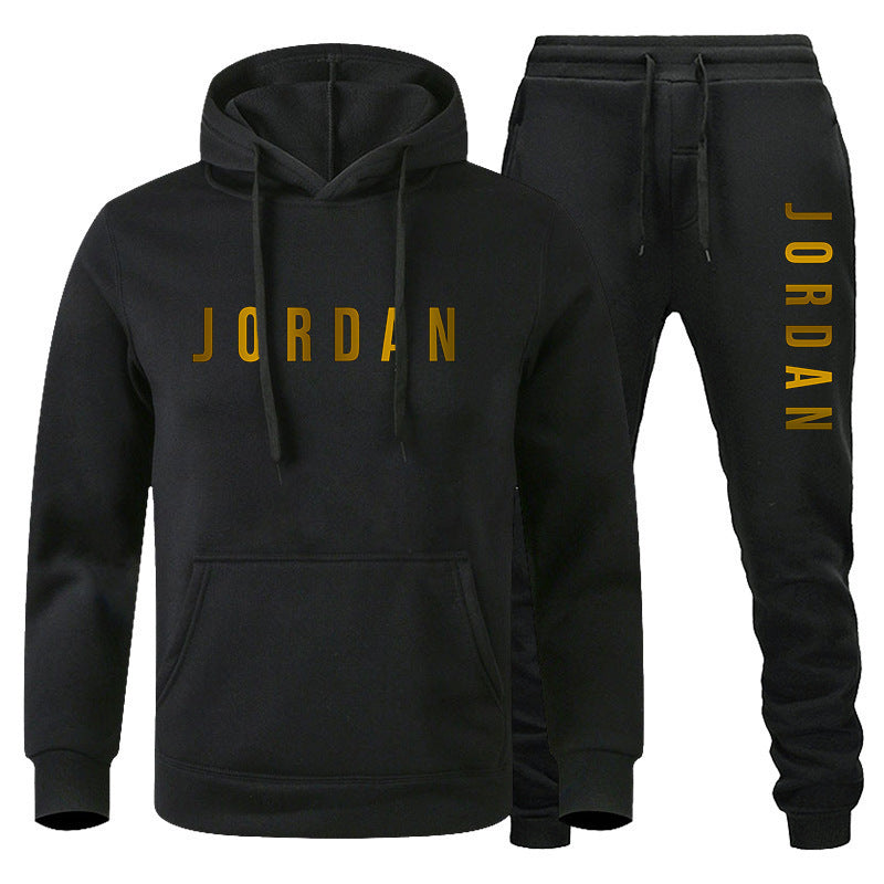 Sweatshirt set for autumn and winter men's casual sports hoodie set