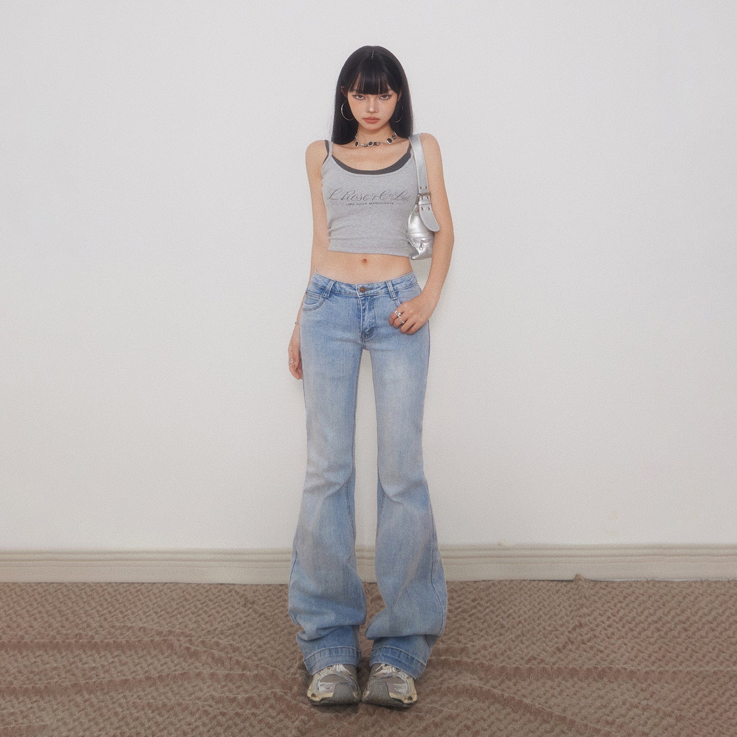 Women's Low Waist Slimming Fitted Trumpet Pants Casual Trousers