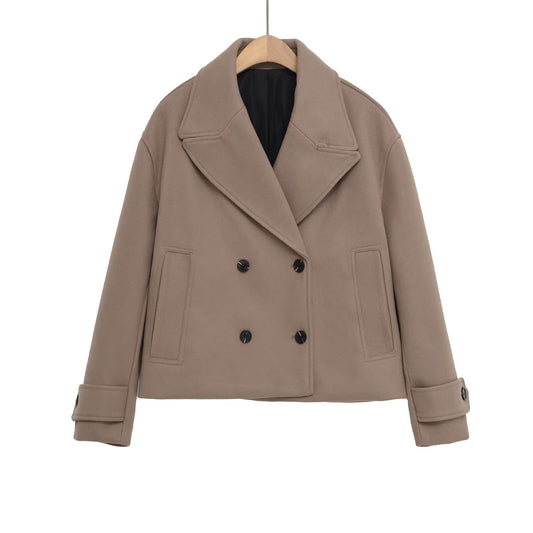 Commuting style double breasted jacket for women