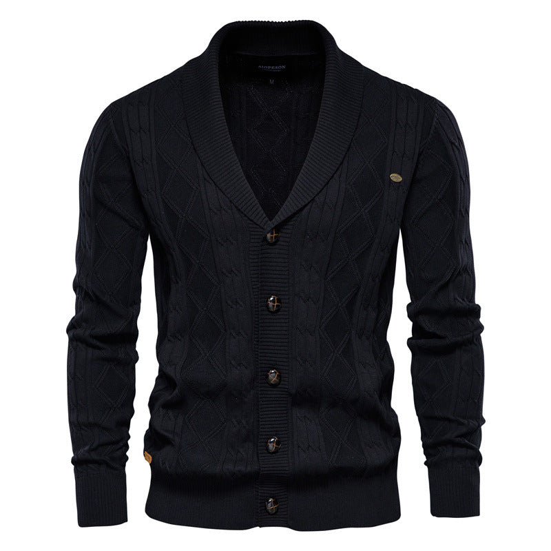 V-neck long sleeved woolen man