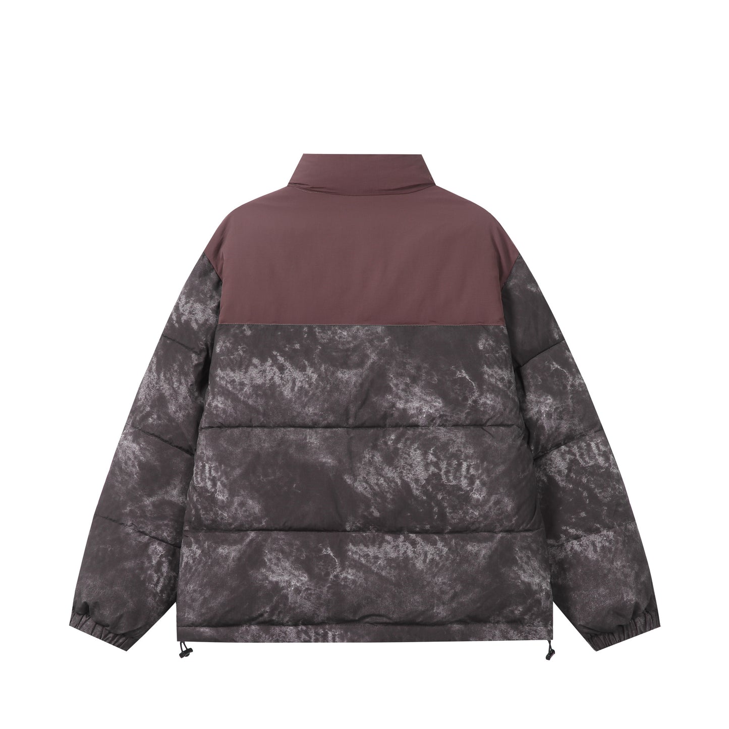 Men's Thick Camouflage Color-Block Stand-Up Collar Cotton Coat Warm Bread Jacket