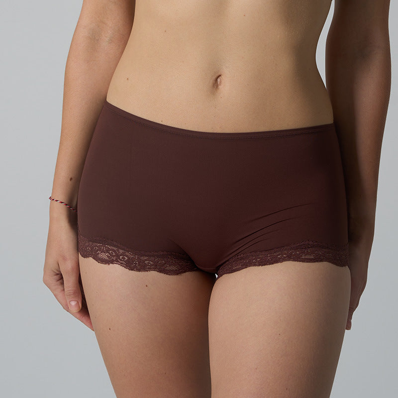 Lace Boy Short High Elastic Breathable Comfortable Skin-friendly