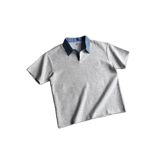 Style Color-block Short Sleeve Polo Shirt for Men