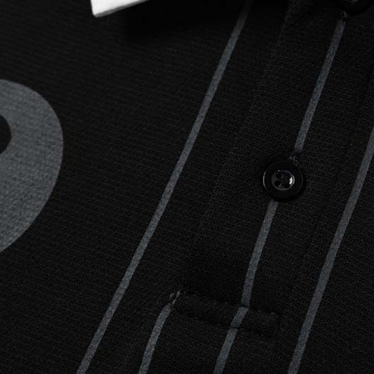 Music note printed short sleeved polo shirt