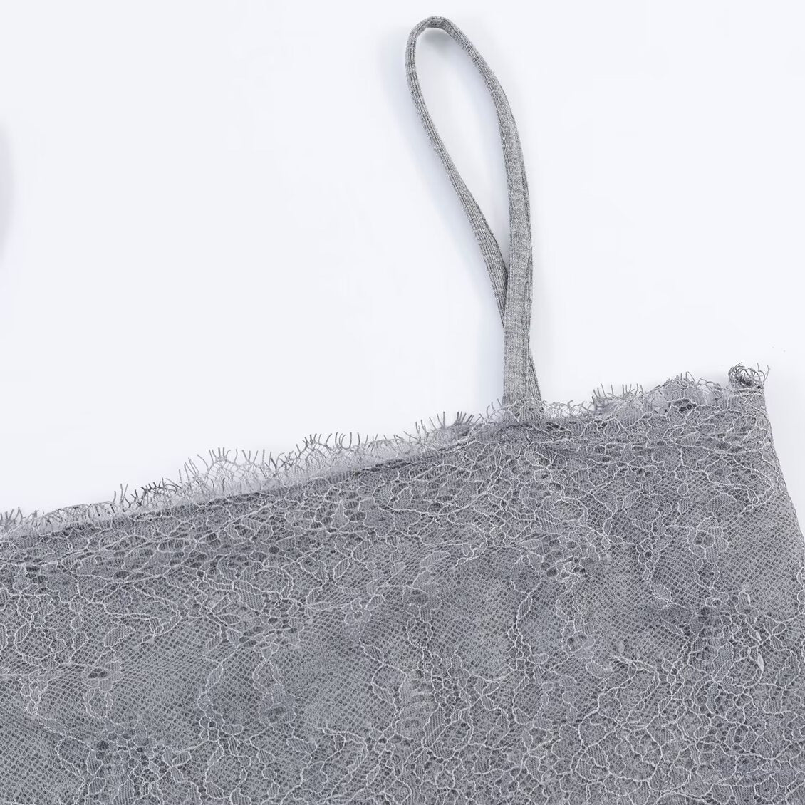 Minimalist Lace Short Mini Strap Dress for Women