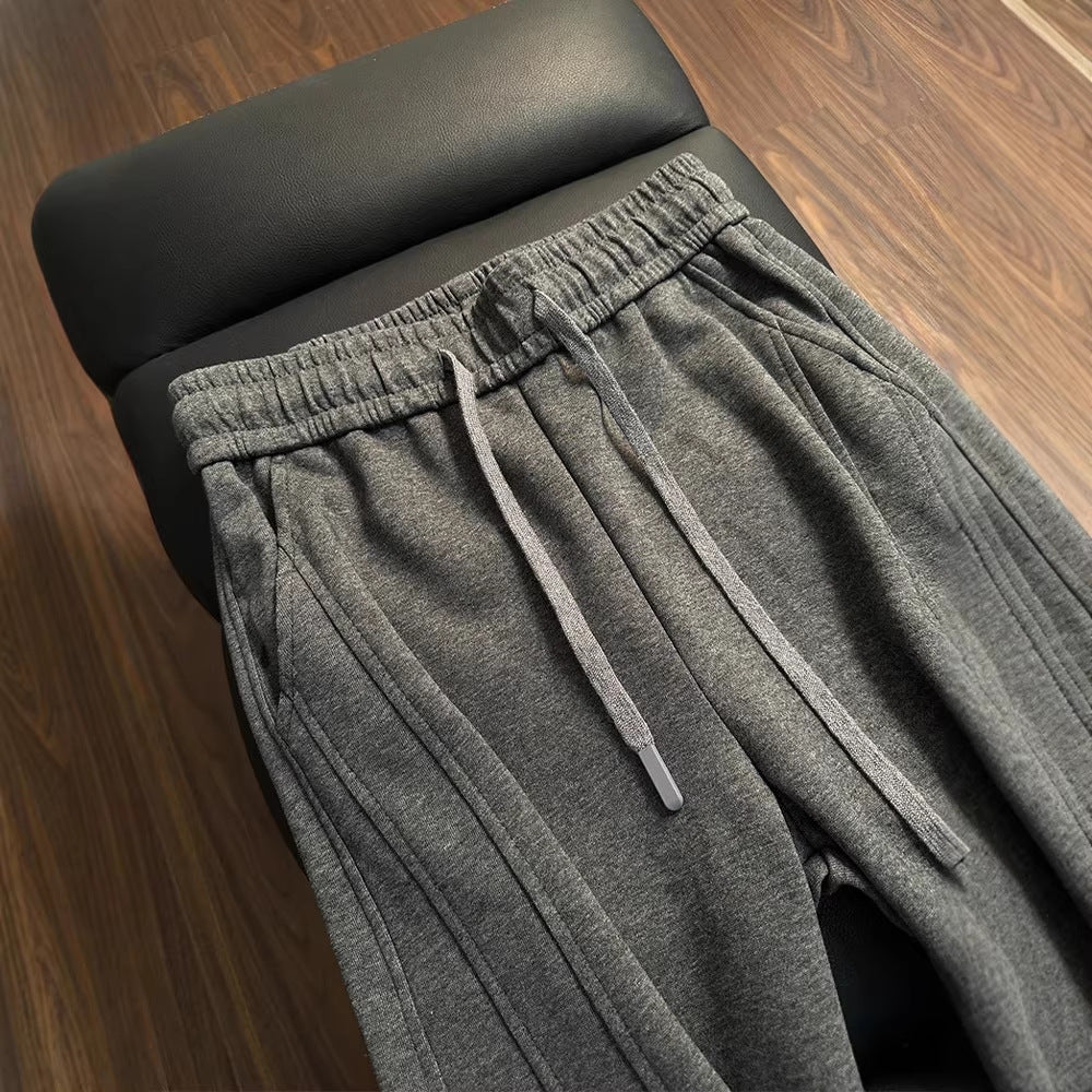 knife-cut hoodie pants for men