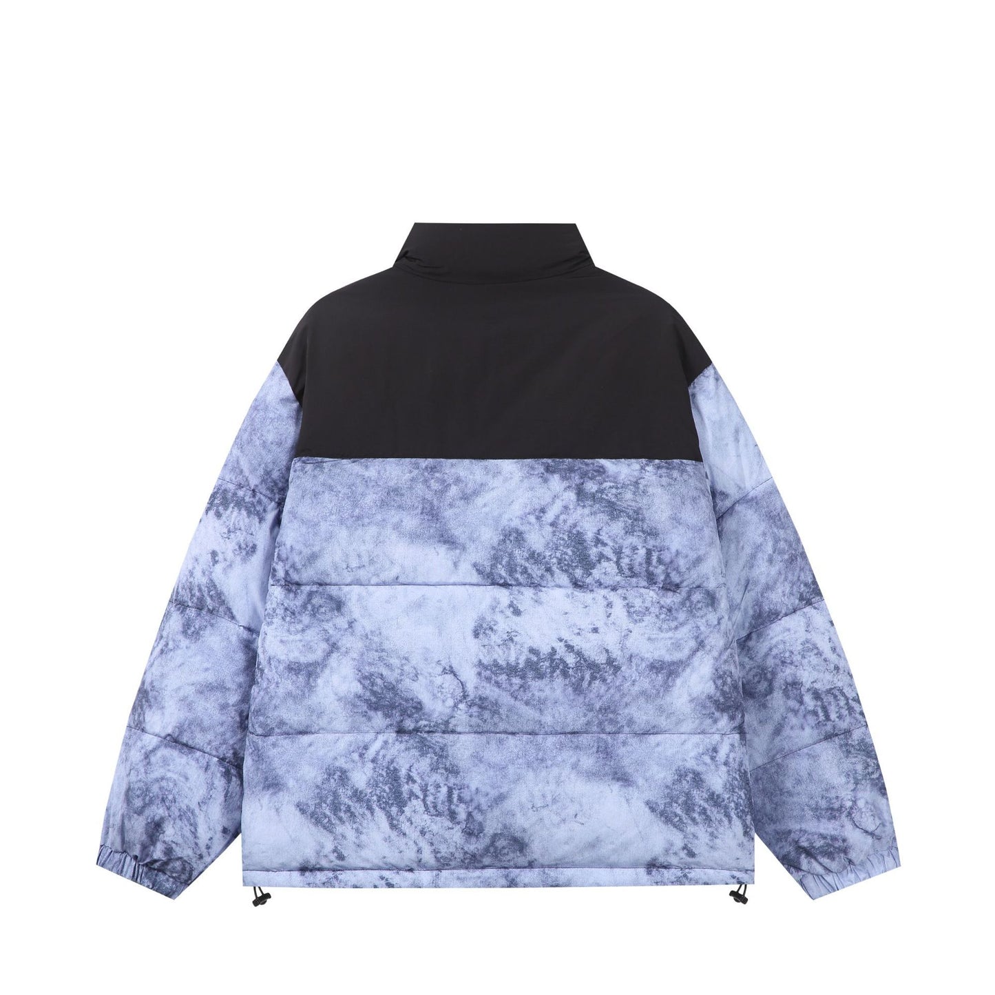 Men's Thick Camouflage Color-Block Stand-Up Collar Cotton Coat Warm Bread Jacket