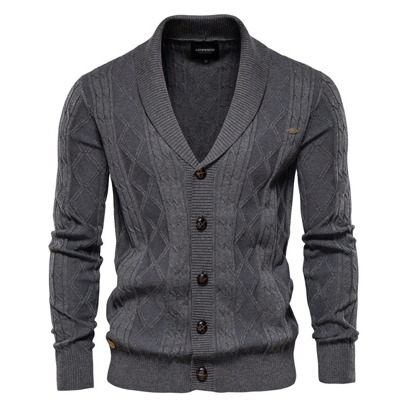 V-neck long sleeved woolen man