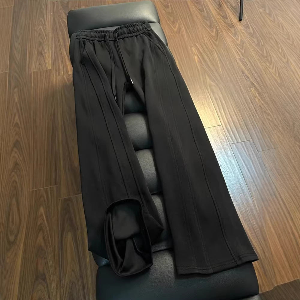 knife-cut hoodie pants for men