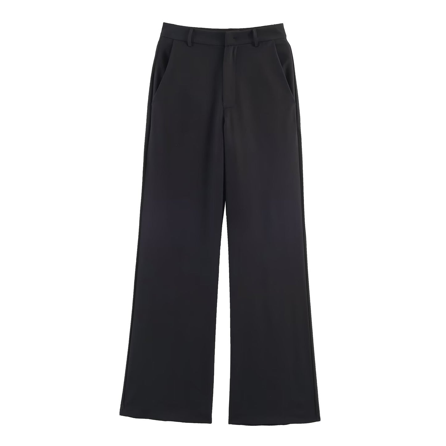 Buttoned Decorative Coat High Waist Pants  Women's Summer Casual Outwear