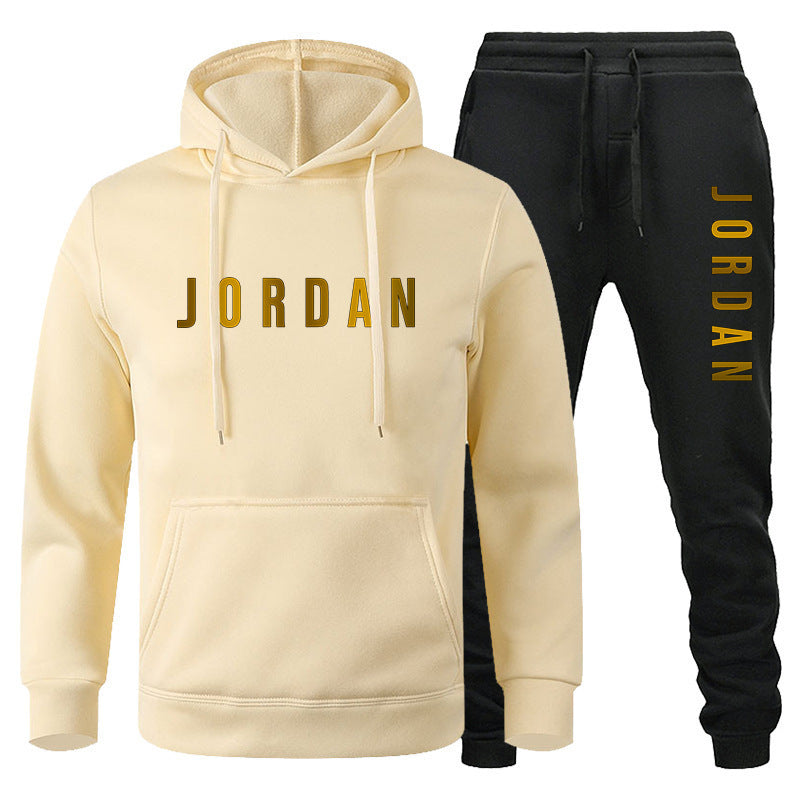 Sweatshirt set for autumn and winter men's casual sports hoodie set