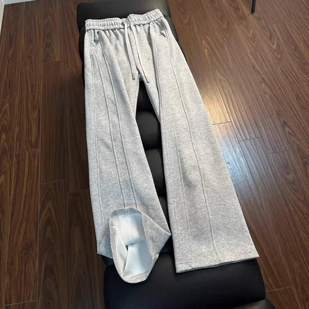 knife-cut hoodie pants for men