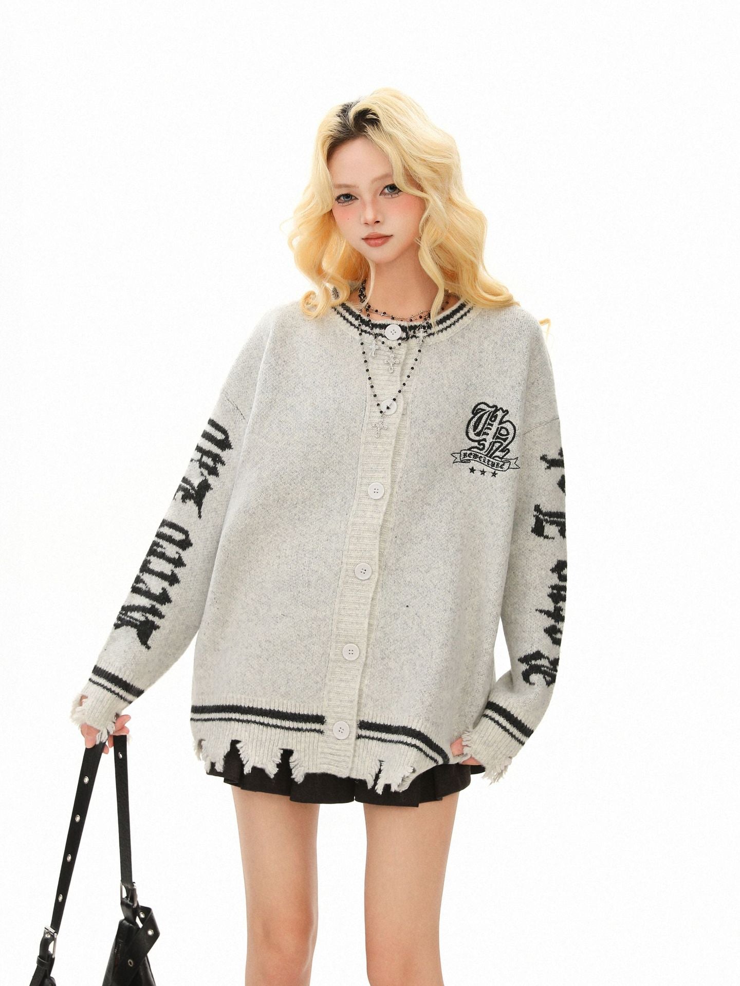Coat Cross cardigan sweater