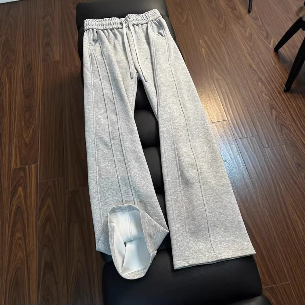 knife-cut hoodie pants for men