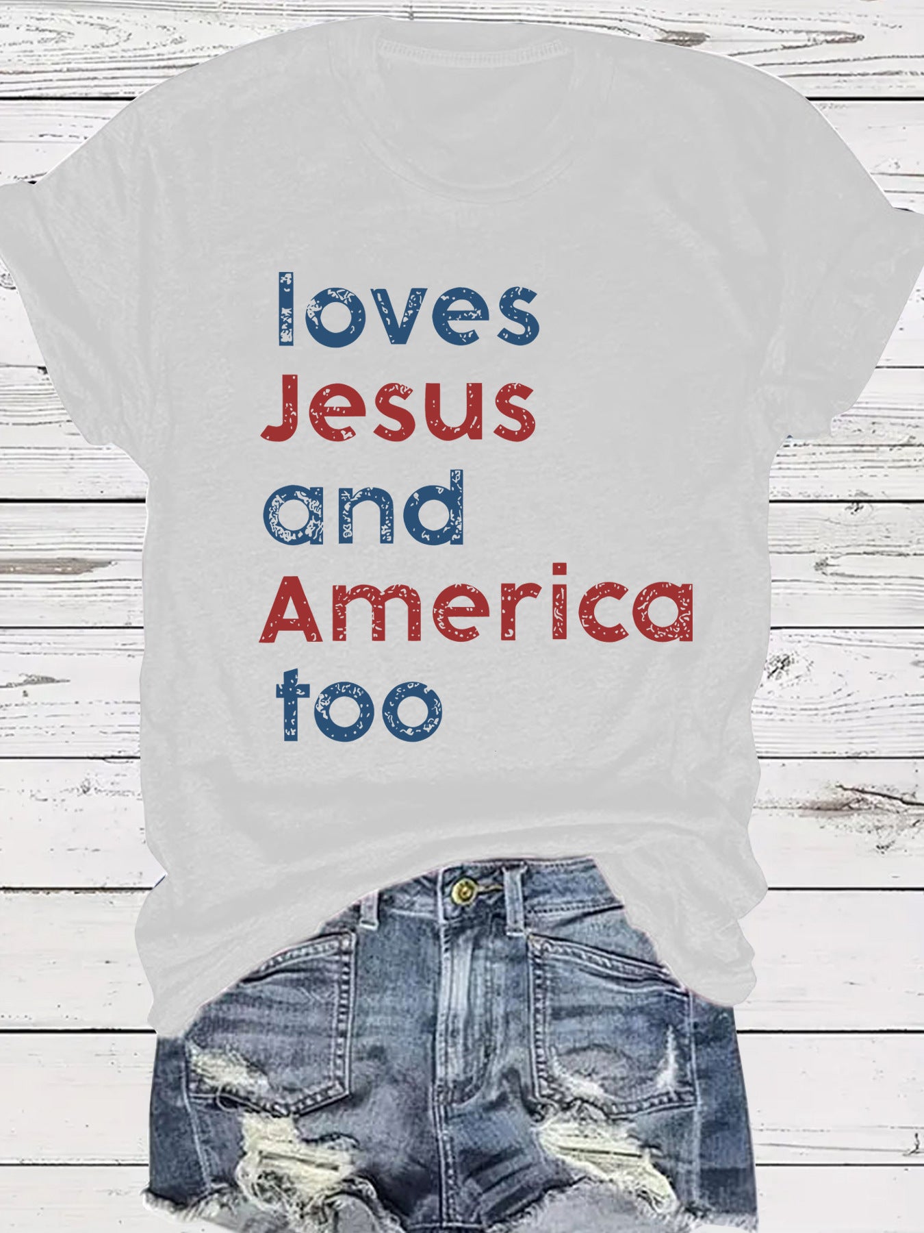 Easter pattern round neck short sleeved shirt