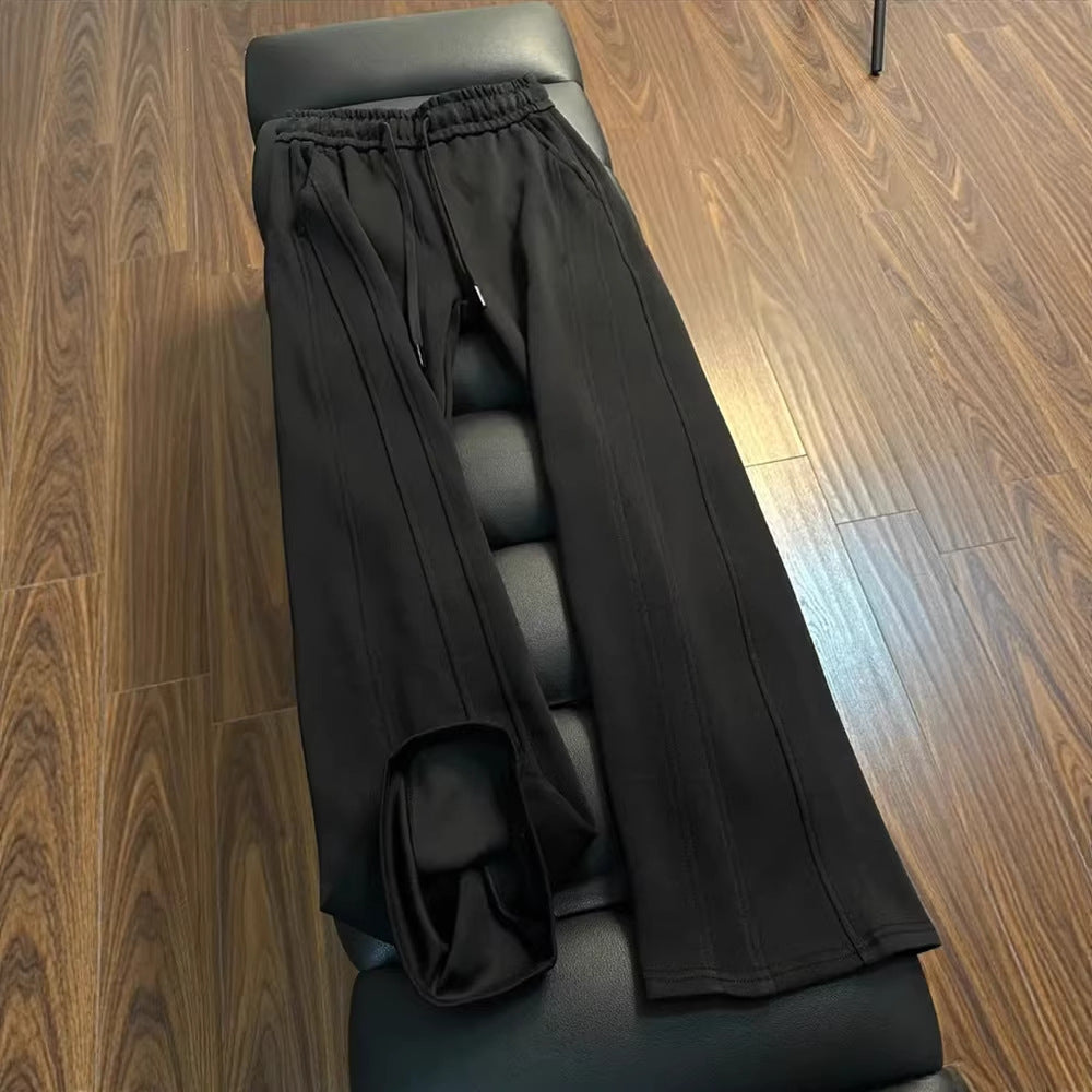 knife-cut hoodie pants for men