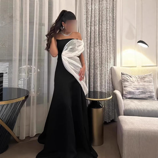 Sexy Flower Maxi Wrap Evening Dress Strapless Gown