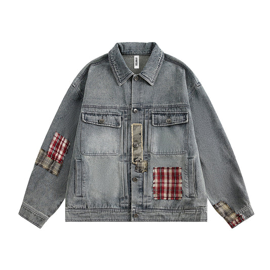 Washed denim jacket jacket