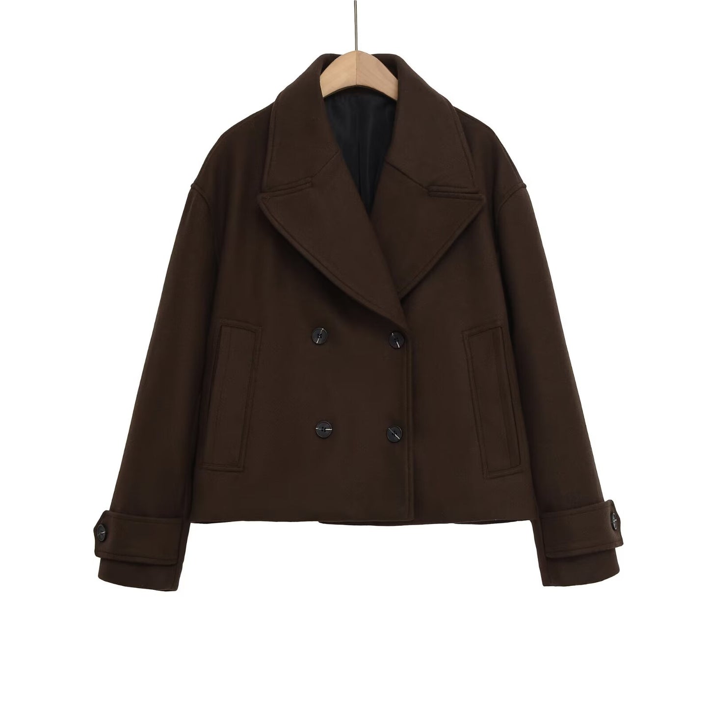 Commuting style double breasted jacket for women