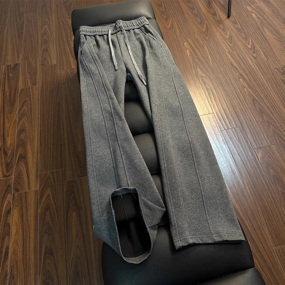 knife-cut hoodie pants for men