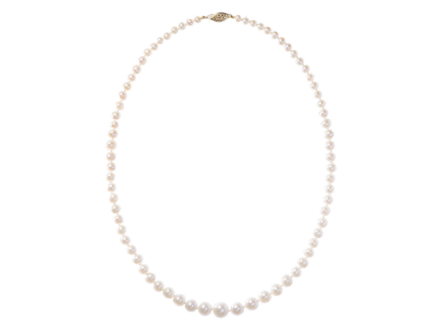 Solenge - White Gradual Pearl necklace 3-9 mm