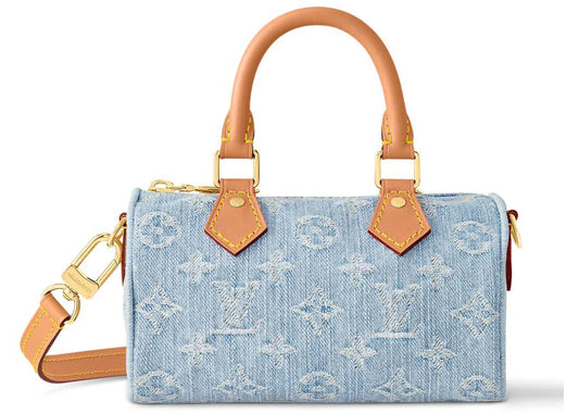 Louis Vuitton Nano Speedy Sky Blue Denim