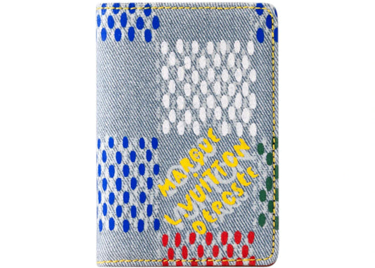 Louis Vuitton Pocket Organizer LV Vers Damier Denim Multicolor