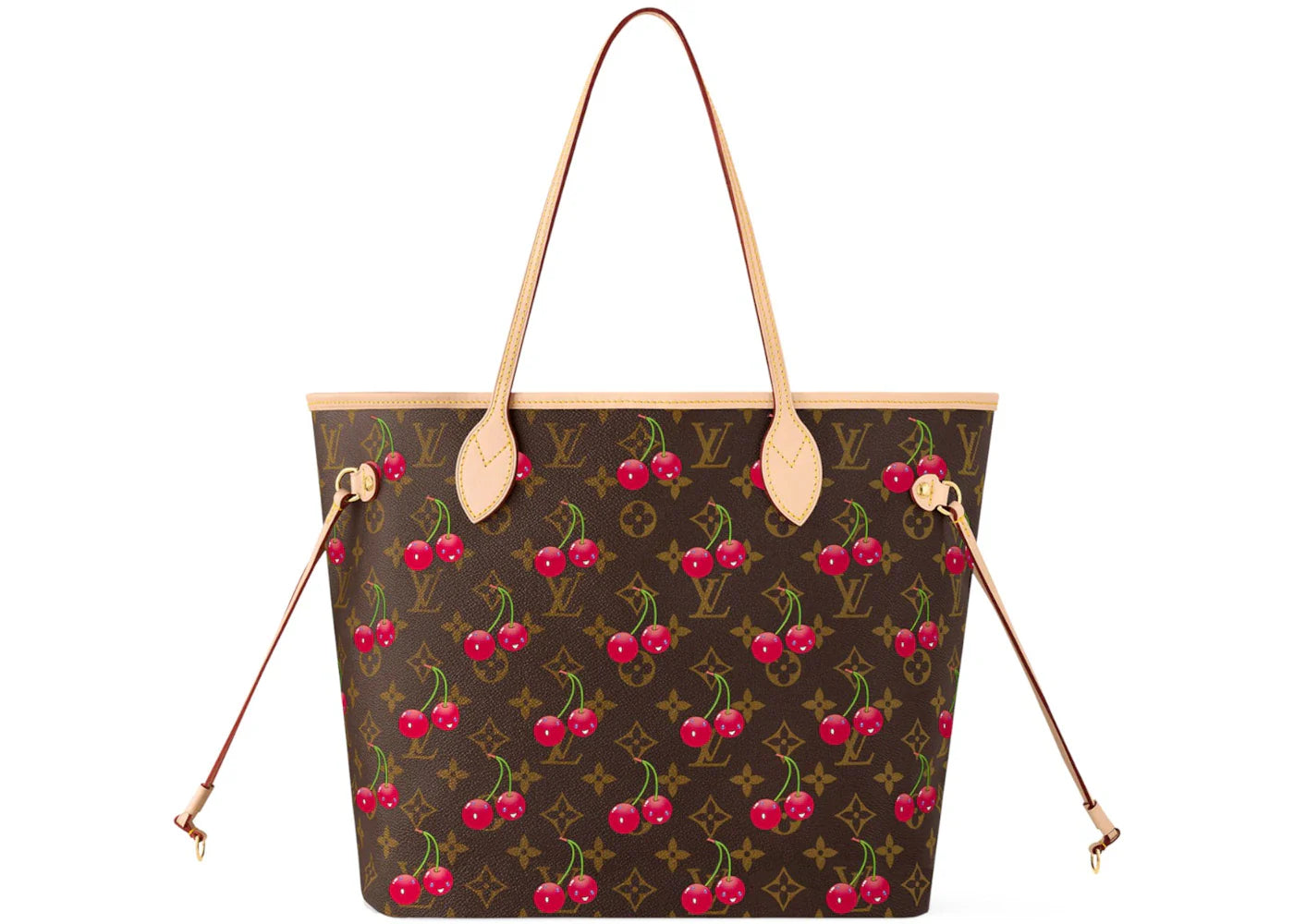 Louis Vuitton x Takashi Murakami Cherry Neverfull MM Brown Monogram