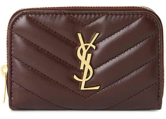 Saint Laurent Cassandre Card Holder Wine