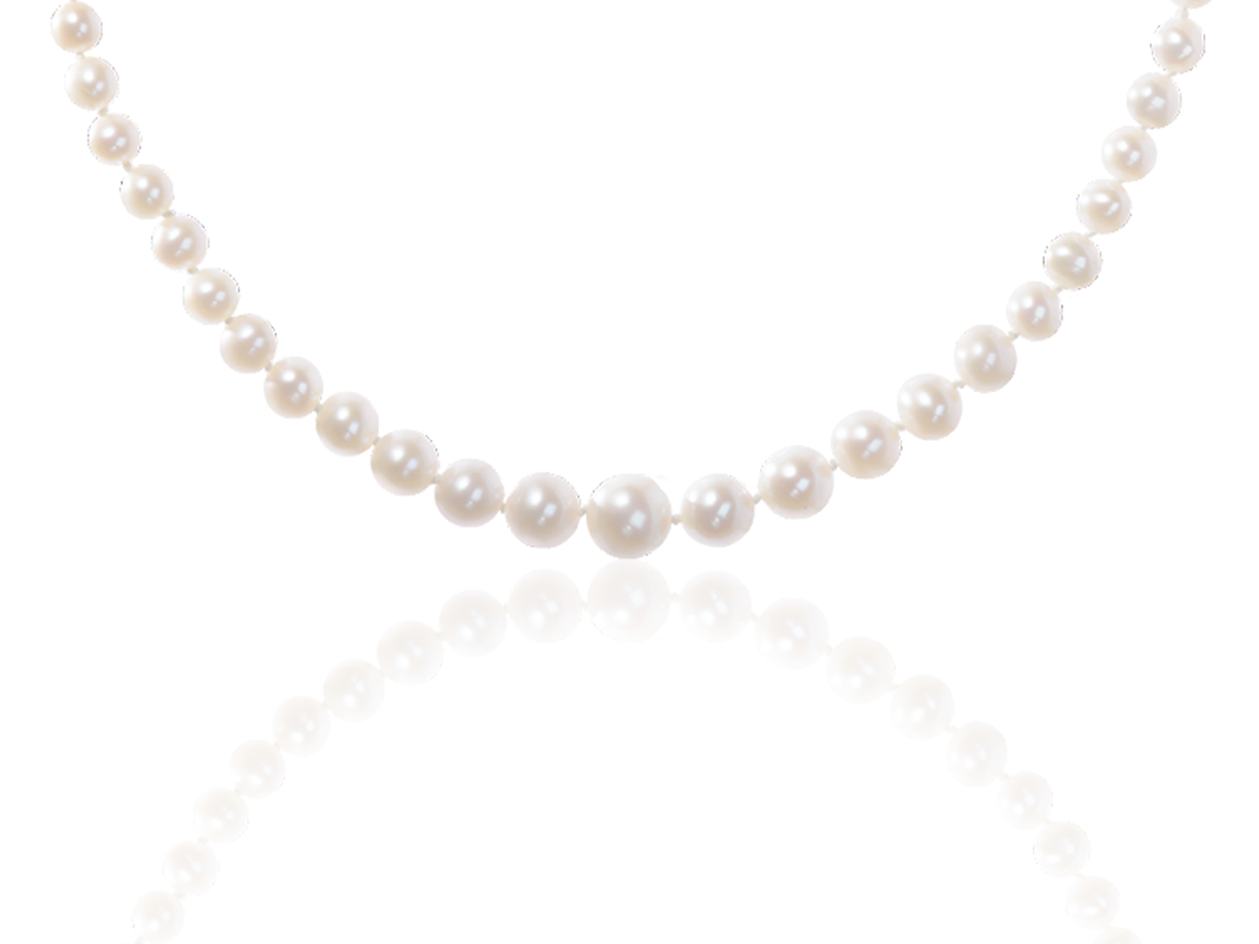 Solenge - White Gradual Pearl necklace 3-9 mm