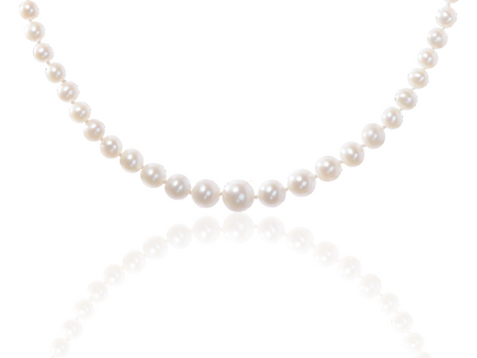 Solenge - White Gradual Pearl necklace 3-9 mm