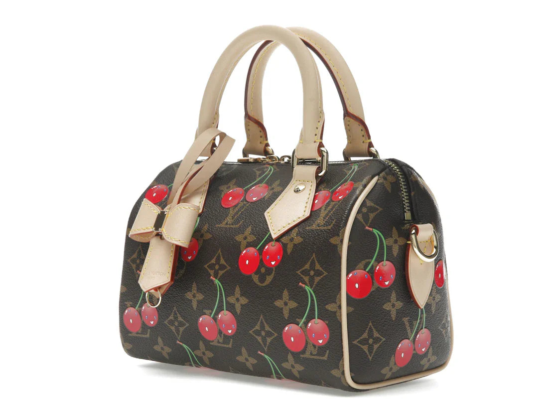 Louis Vuitton x Takashi Murakami Cherry Speedy Bandouliere 20 Brown Monogram