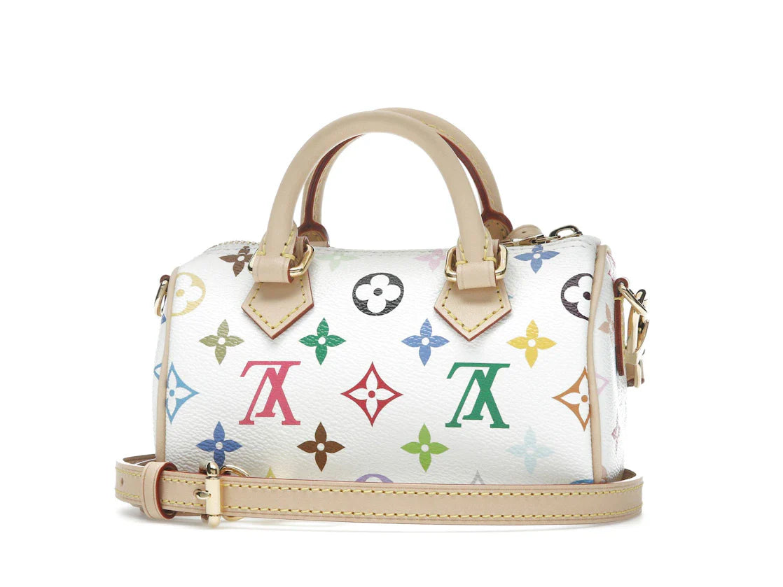Louis Vuitton x Takashi Murakami Nano Speedy White Multicolored
