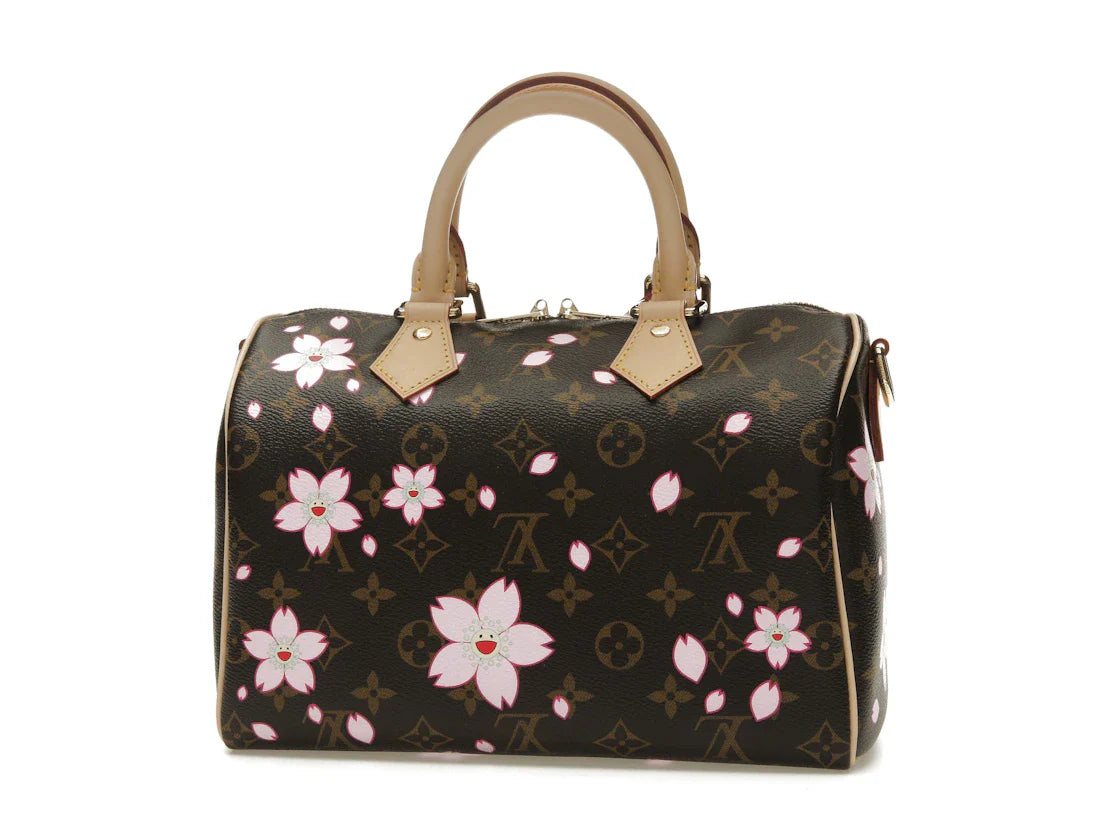 Louis Vuitton x Takashi Murakami Cherry Blossom Speedy Bandouliere 25 Sakura Brown